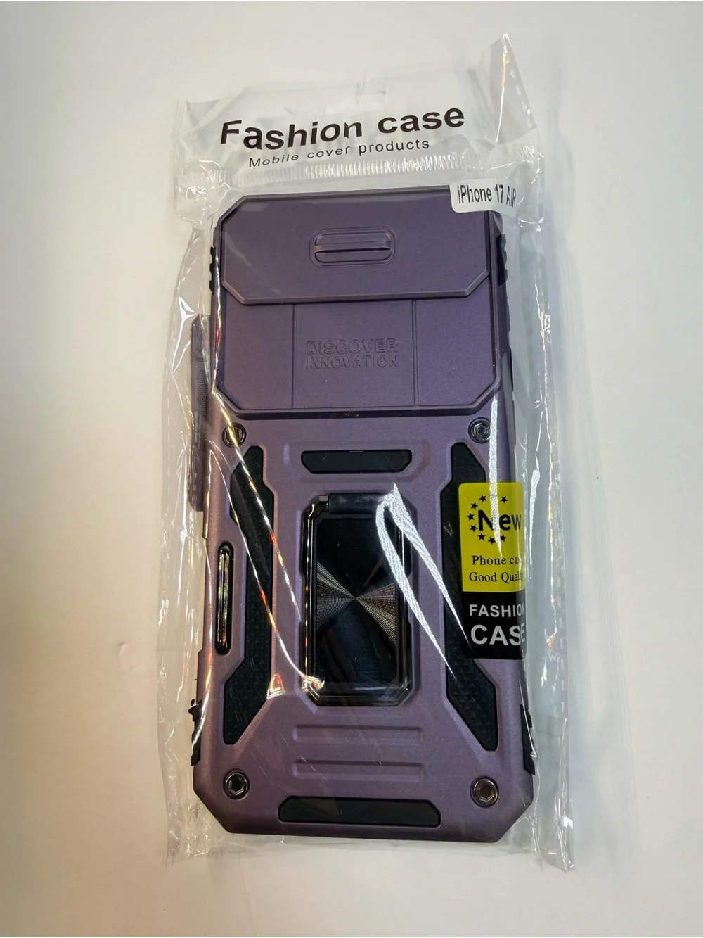 Brand-New iPhone 17 Air Rugged Case with Screen Protector – Purple